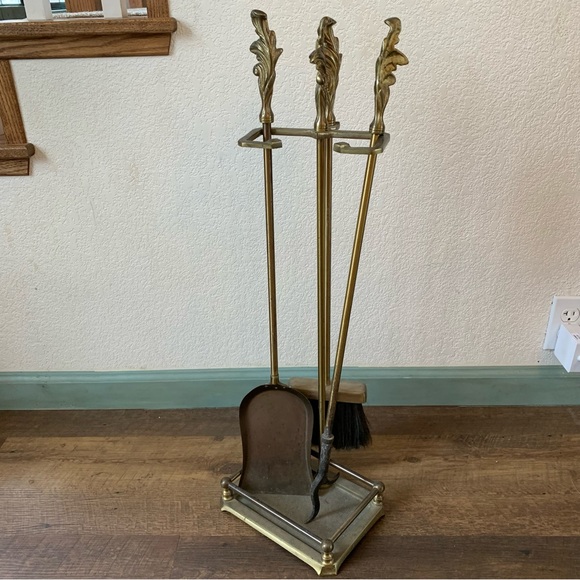 Vintage Accents Vintage Brass Fireplace Tool Set Poshmark